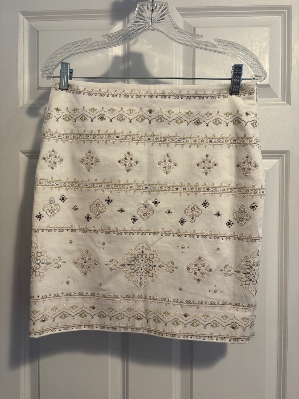 White House Black Market  embellished skirt
